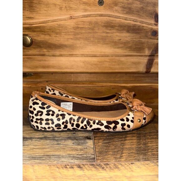 Sperry Top-Sider Kendall Leopard Print Calf Hair Flats Size 6 - Picture 4 of 15
